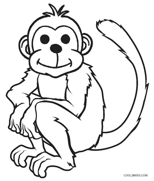 Cool Coloring Sheets For Kids (Monkey)
 Free Printable Monkey Coloring Pages for Kids