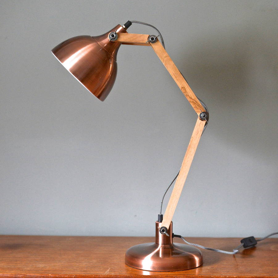 Best ideas about Copper Desk Lamp
. Save or Pin copper and wood angled table lamp by the forest & co Now.