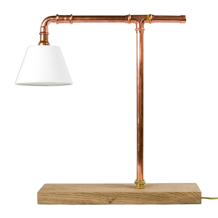 Best ideas about Copper Desk Lamp
. Save or Pin Copper Pipe Oak Desk Lamp • WOO Design Now.