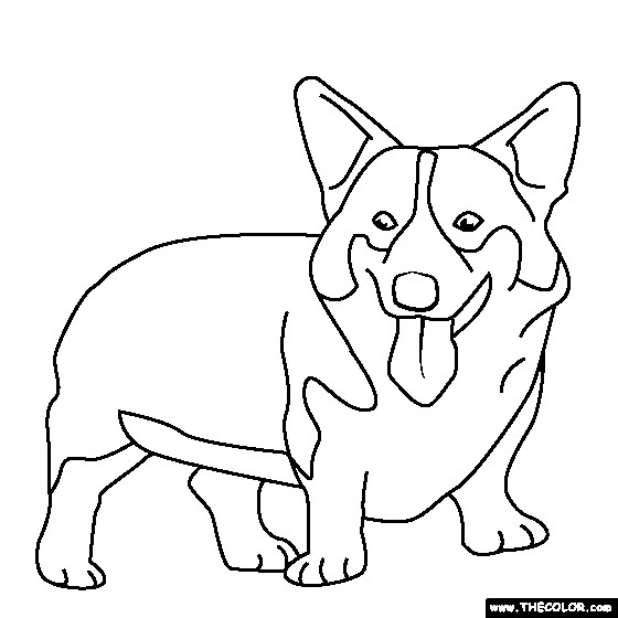 Corgi Coloring Pages
 line Coloring Pages Starting with the Letter W Page 2