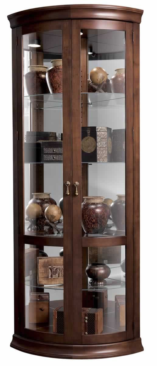 Best ideas about Corner Display Cabinet
. Save or Pin Howard Miller contemporary curve cherry Corner Display Now.
