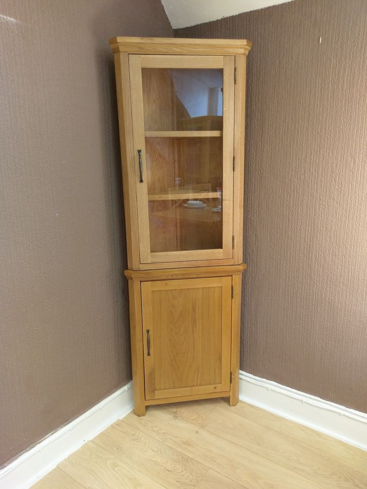 Best ideas about Corner Display Cabinet
. Save or Pin Toronto Solid Oak Tall Corner Display Cabinet Cupboard Now.