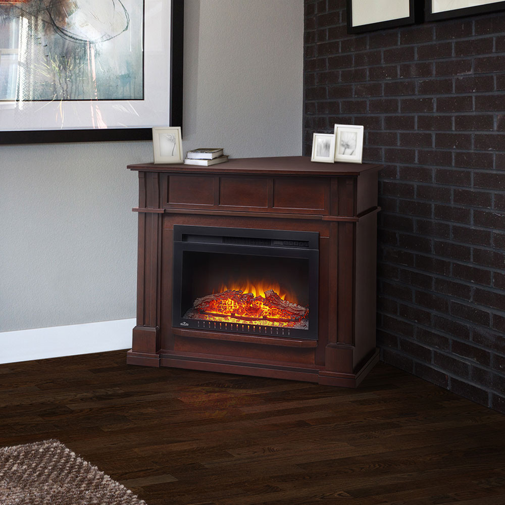 Best ideas about Corner Electric Fireplace
. Save or Pin Bailey Wall Corner Espresso & 24" Firebox Now.