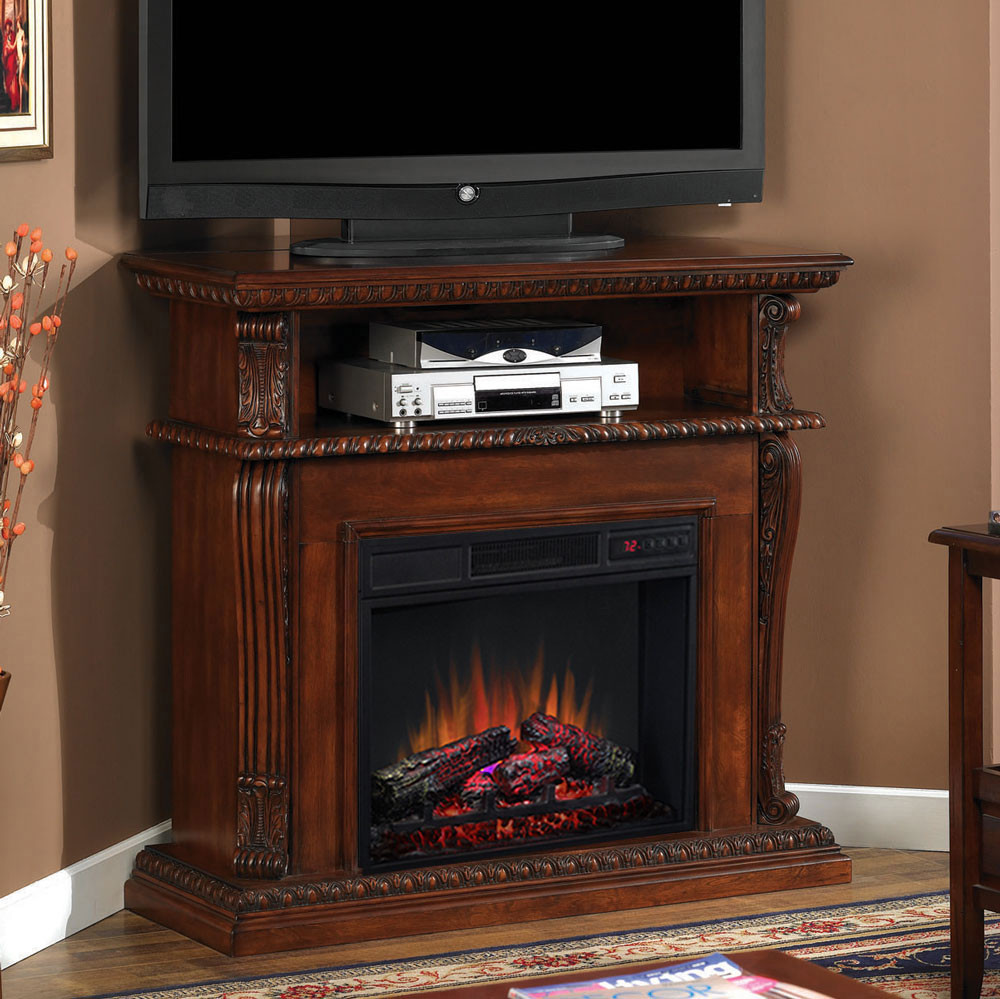 Best ideas about Corner Electric Fireplace
. Save or Pin Corinth 23" Vintage Cherry Electric Fireplace Cabinet Now.