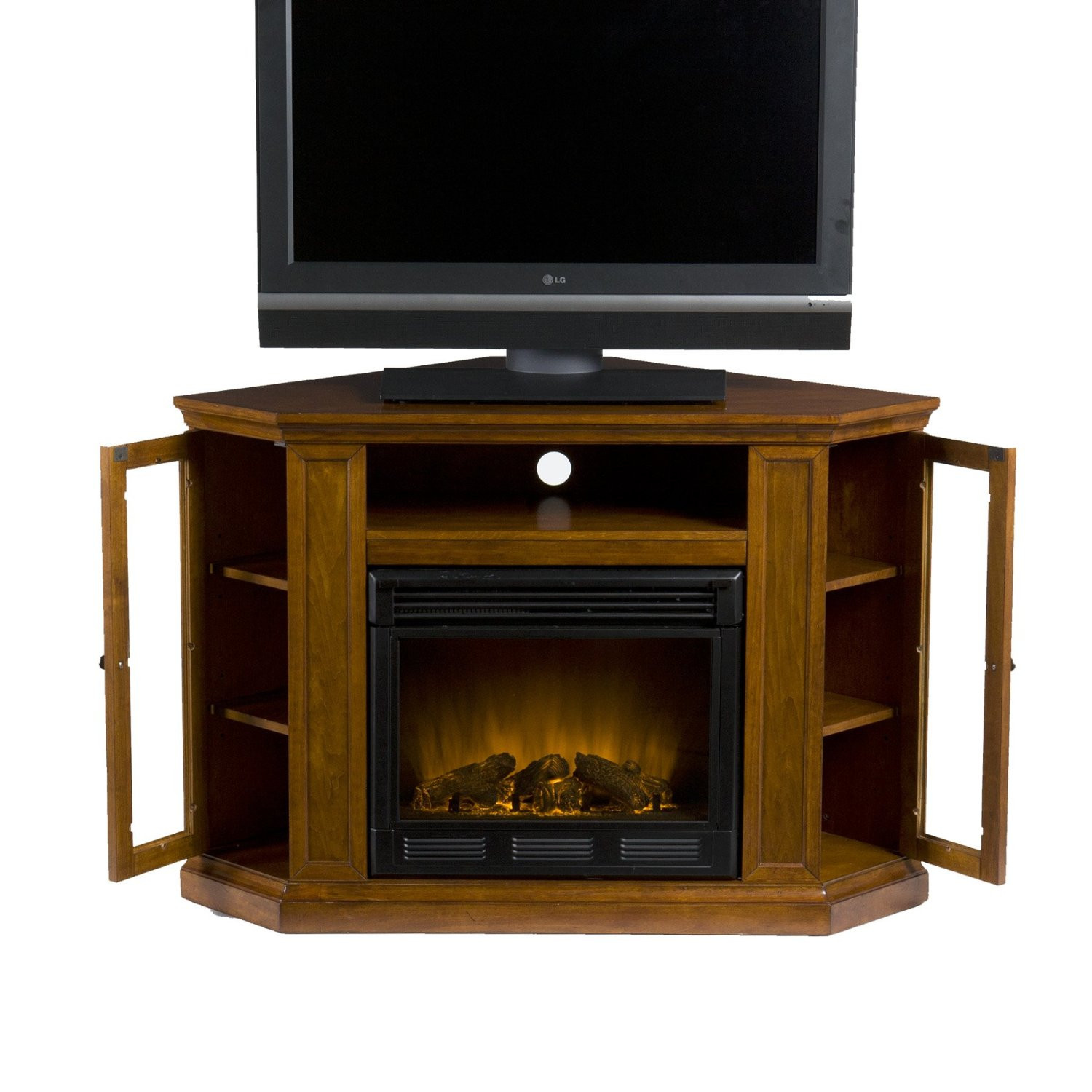 Best ideas about Corner Electric Fireplace Tv Stand
. Save or Pin Entertainment Stand With Fireplace Now.