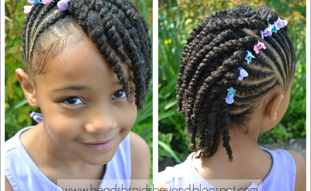 Cornrow Hairstyle For Little Girls
 Side Cornrows with Two Strand Twists