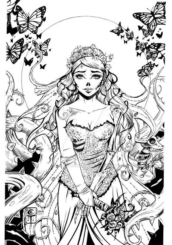 Corpse Bride Coloring Pages
 21 best coloring pages of tim burton images on Pinterest
