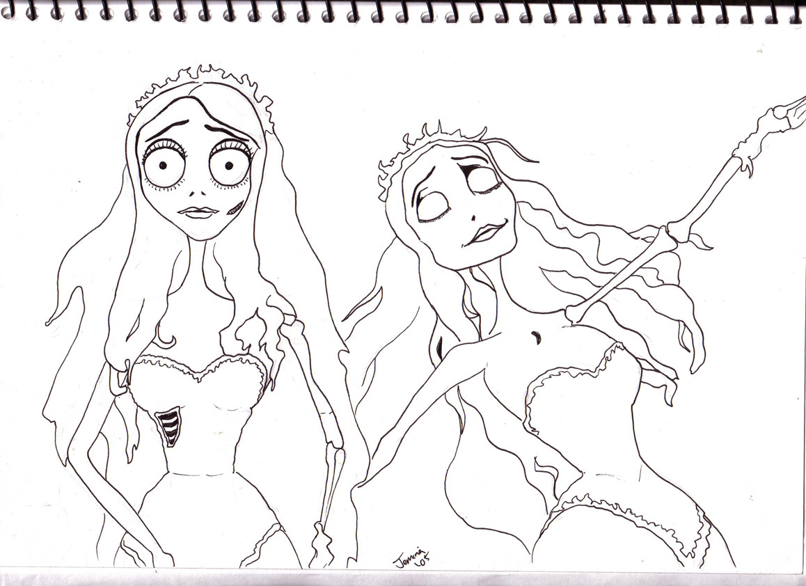 Corpse Bride Coloring Pages
 Corpse Bride Emily by jeminabox on DeviantArt