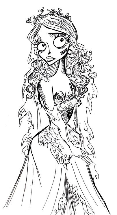 Corpse Bride Coloring Pages
 110 best adult horror coloring pages images on Pinterest