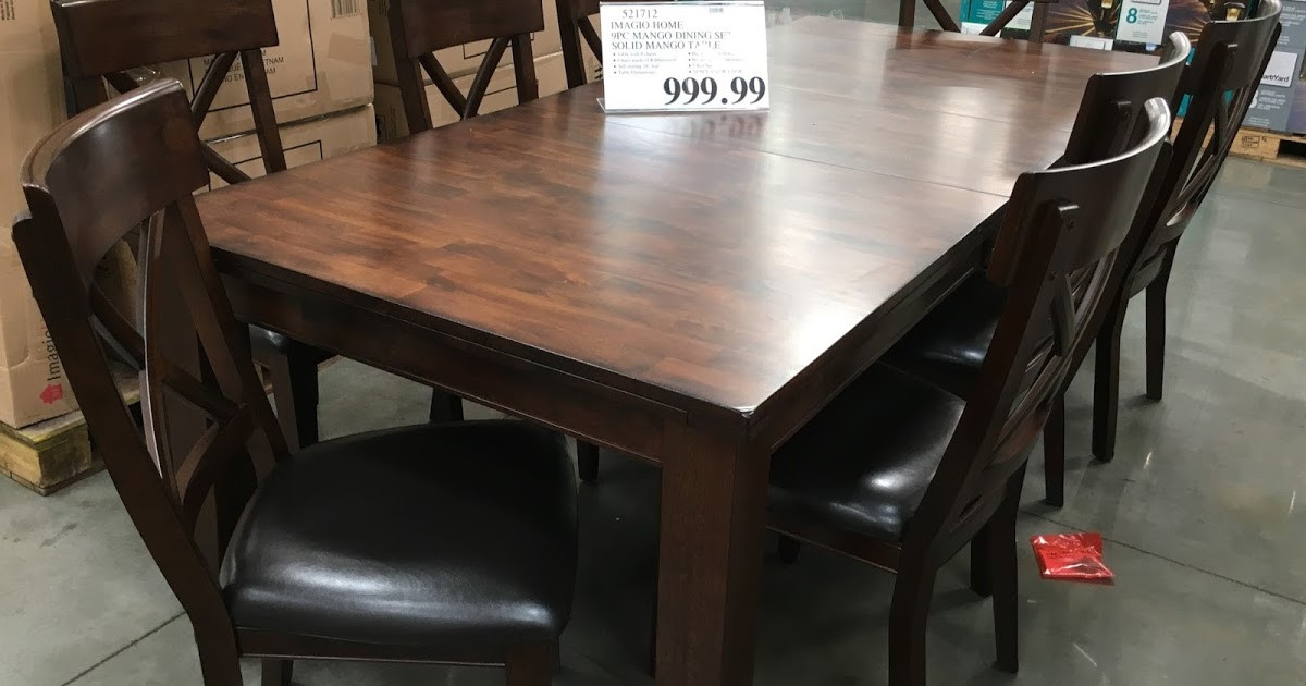 Best ideas about Costco Dining Table
. Save or Pin Imagio Home 9 piece Solid Wood Dining Set Now.