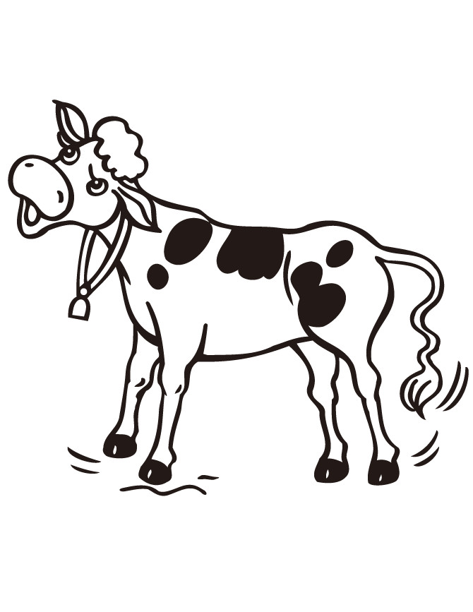 Cow Coloring Pages
 Cartoon Cow Coloring Page