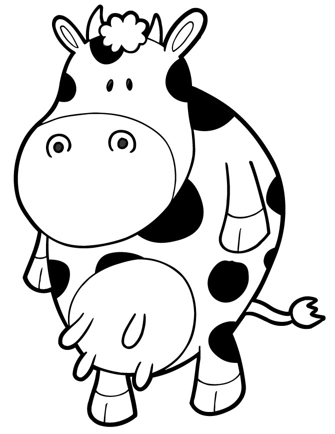 Cow Coloring Pages
 Standing Cow Coloring Page