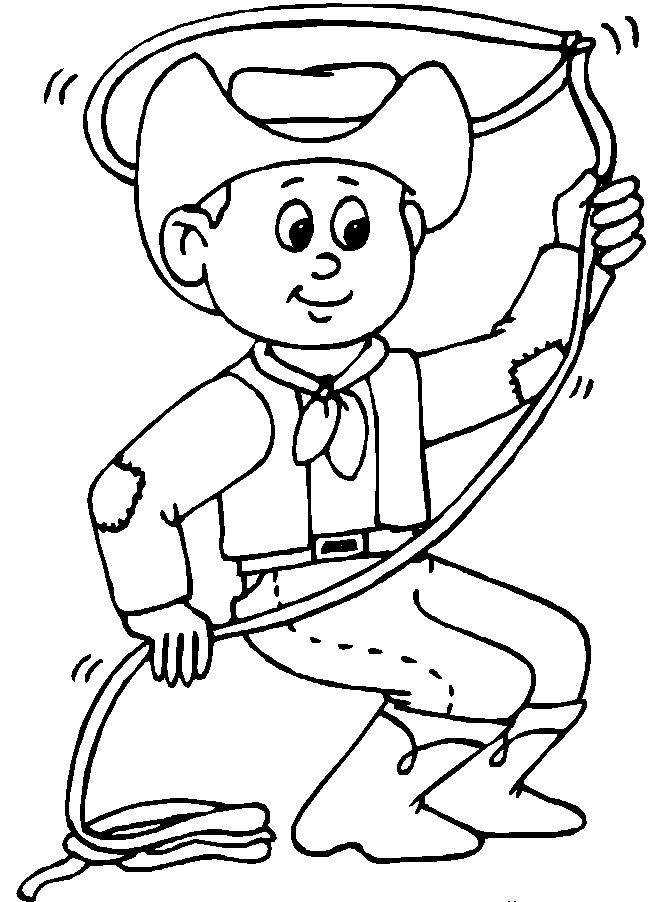 Cowboy Coloring Pages
 Free Printable Cowboy Coloring Pages For Kids