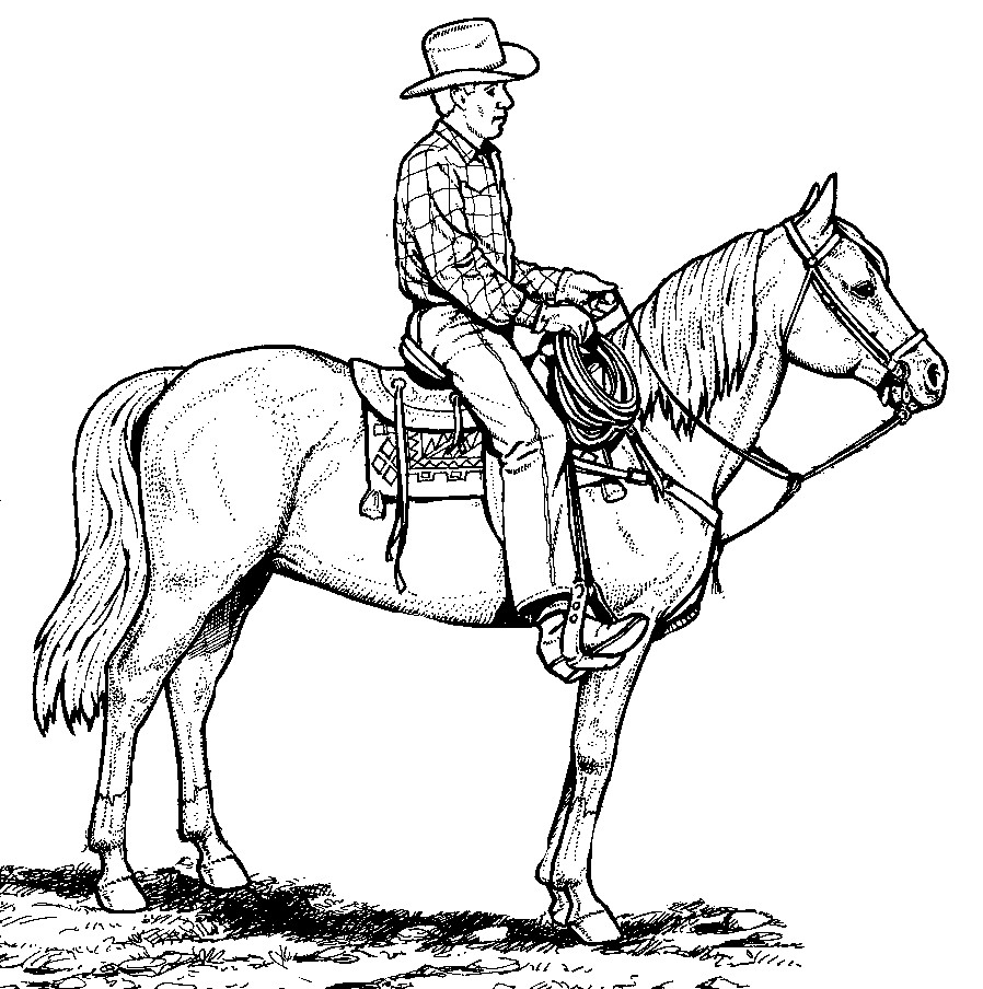 Cowboy Coloring Pages
 Free Printable Cowboy Coloring Pages For Kids