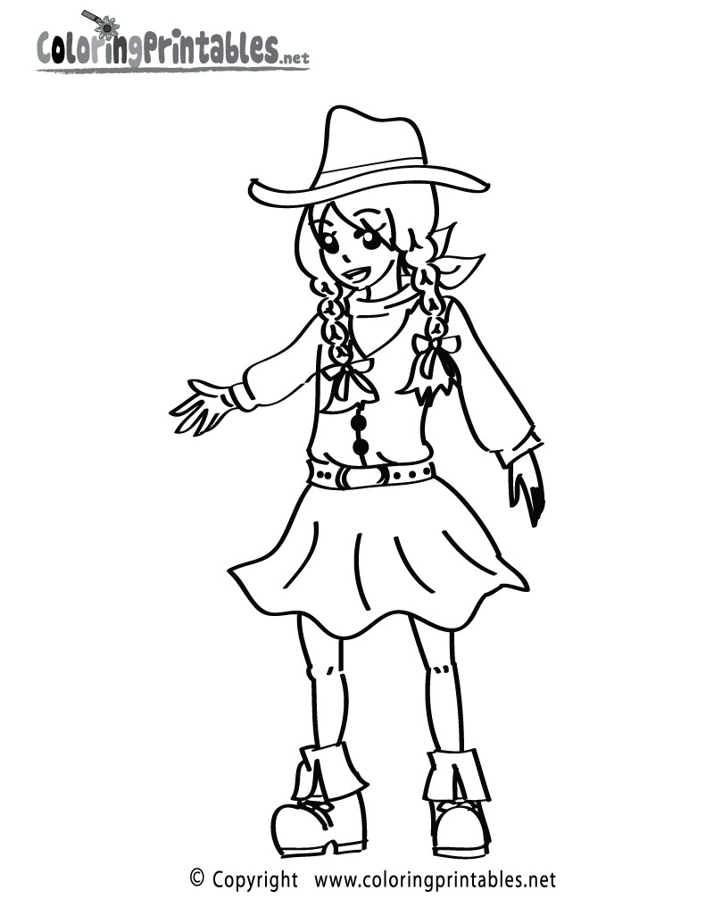Cowgirl Coloring Pages
 Cowgirl Coloring Page A Free Girls Coloring Printable