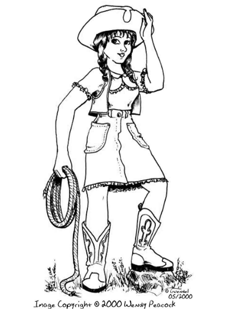 Cowgirl Coloring Pages
 Cowgirl coloring pages Free Printable Cowgirl coloring pages