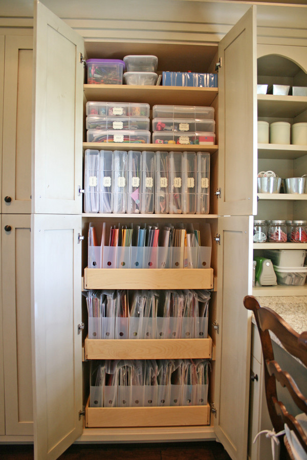 Best ideas about Craft Storage Cabinet
. Save or Pin Scrapbook Room with Built in Craft Storage Now.