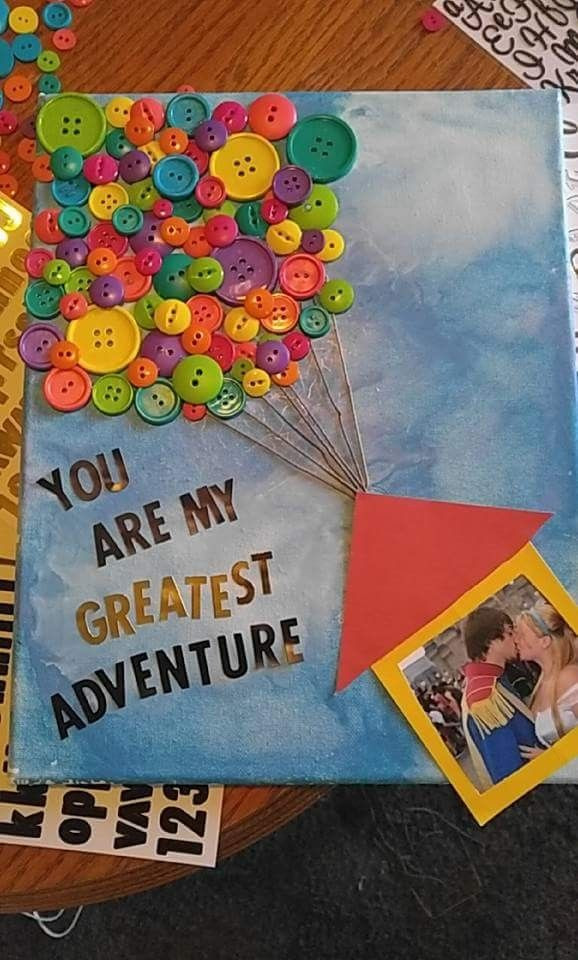 Crafty Gift Ideas For Boyfriend
 Up themed canvas Perfect t for my boyfriend Disney