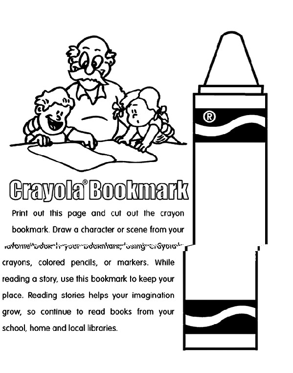 Crayon Coloring Pages
 Crayon Bookmark