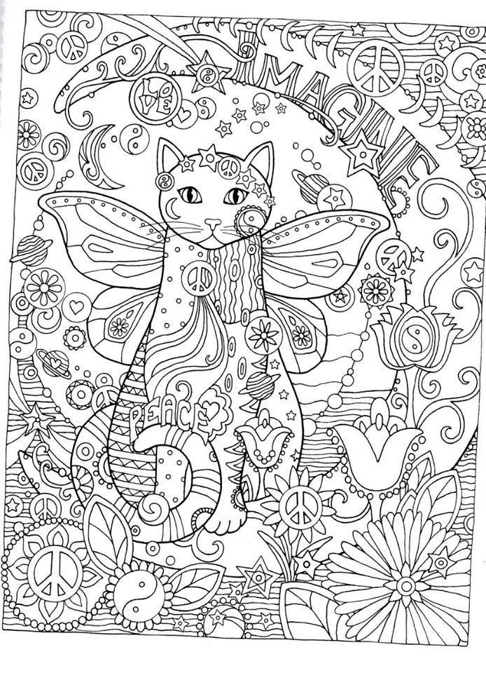 Creative Cat Coloring Pages For Teens
 Creative cats Adult Coloring pages gatos