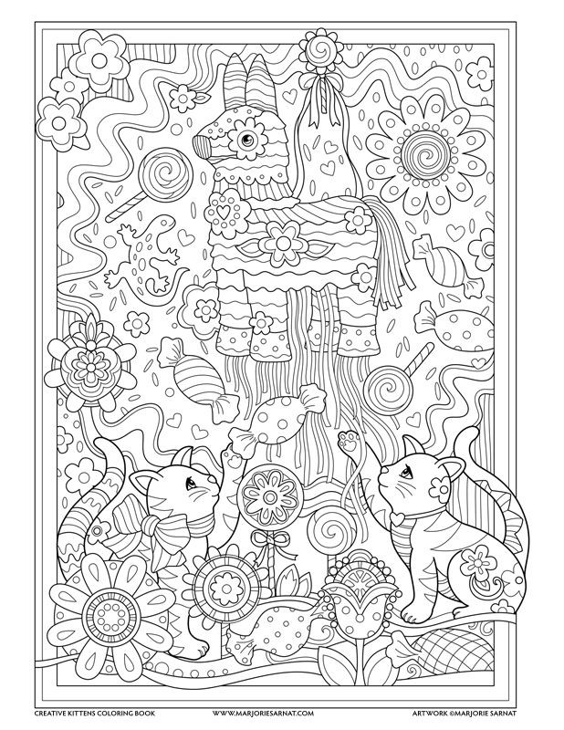 Creative Cat Coloring Pages For Teens
 35 best Adult Color Pages images on Pinterest