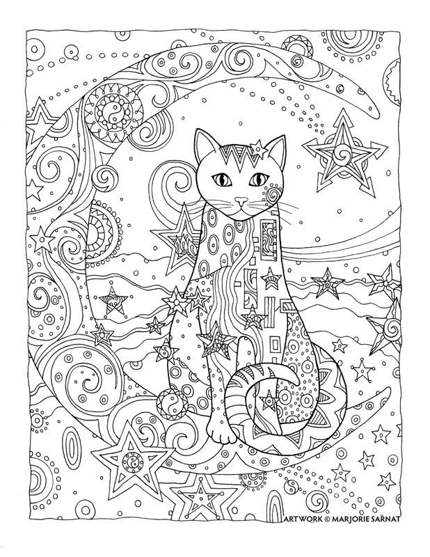 Creative Cat Coloring Pages For Teens
 185 best Marjorie Sarnat Coloring Pages images on