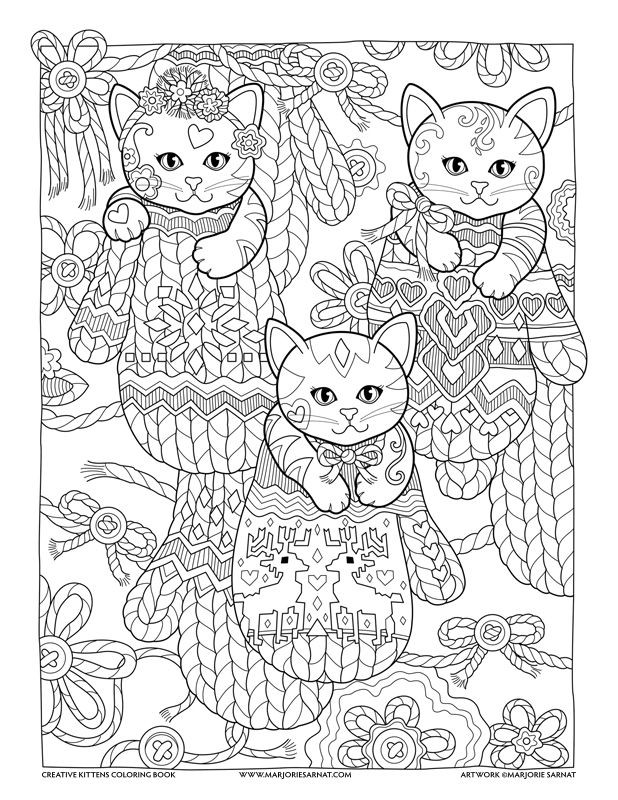 Creative Cat Coloring Pages For Teens
 Mittens Creative Kittens Coloring Book by Marjorie