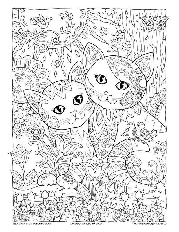 Creative Cat Coloring Pages For Teens
 Best Friends Creative Kittens Coloring Book by Marjorie