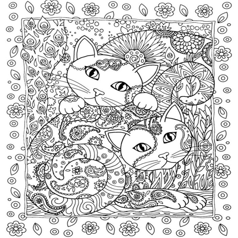 Creative Cat Coloring Pages For Teens
 Creative Cats Coloring Pages
