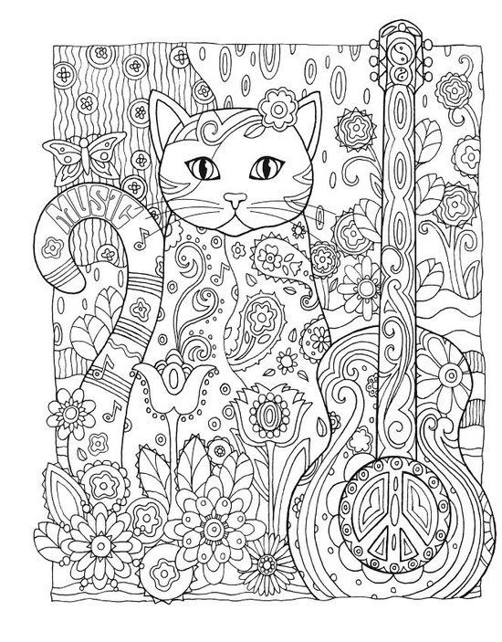 Creative Cat Coloring Pages For Teens
 bol