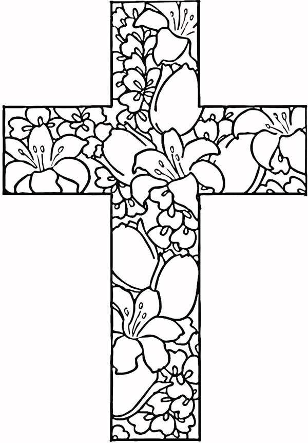 Cross Coloring Pages
 Cross Coloring Sheets For Adults And Rose Page Sun grig3