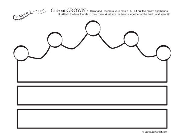 Crown Coloring Pages For Boys
 Party Ideas by Mardi Gras Outlet Color and Cut out a