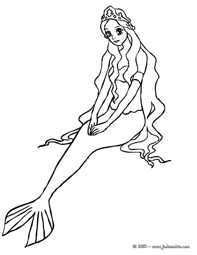 Crown Coloring Pages For Boys
 coloriage dessiner sirene h2o