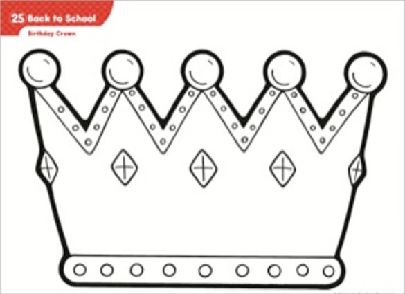 Crown Coloring Pages For Boys
 18 Birthday Crown Template PSD EPS In Design