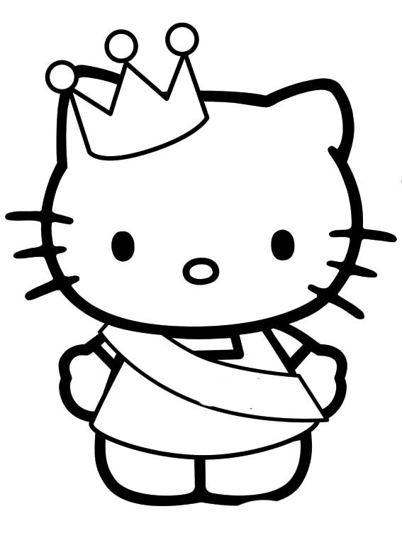 Crown Coloring Pages For Boys
 Hello Kitty Coloring Pages