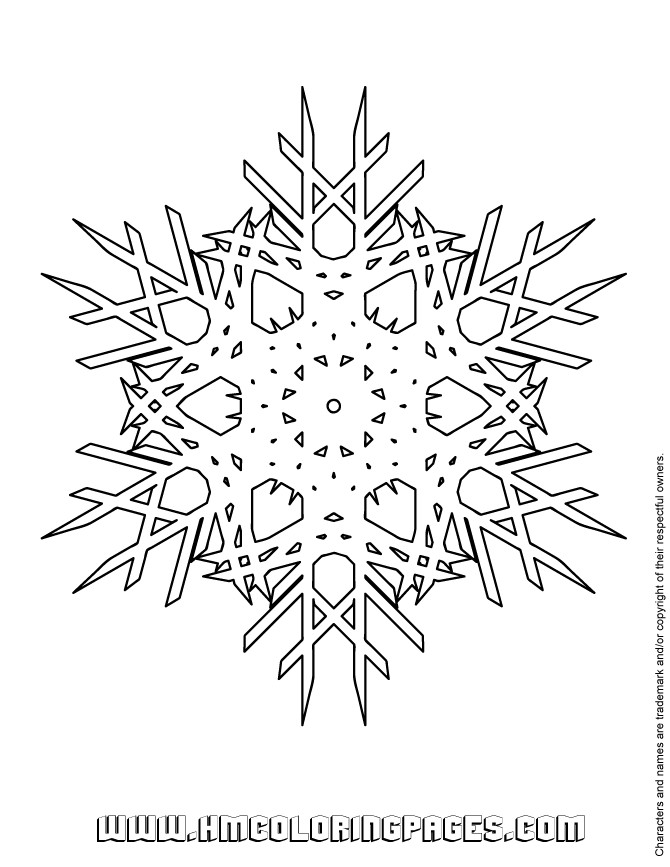 Crystal Coloring Pages
 Crystal Snowflake Coloring Page