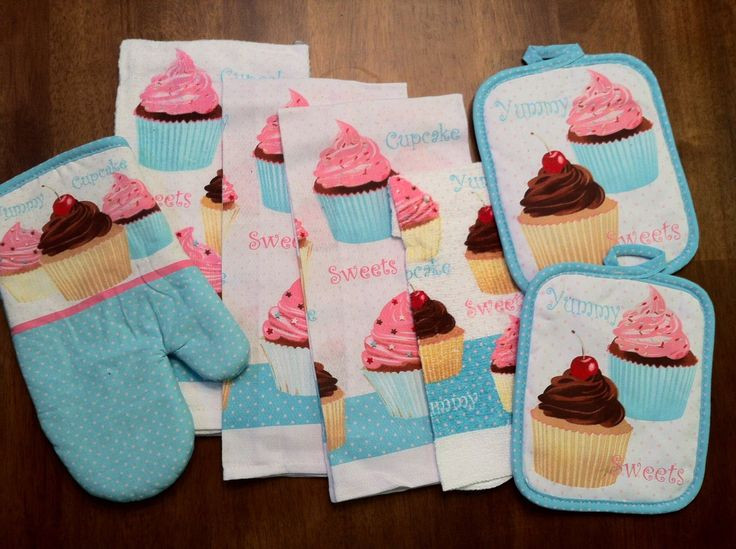 Best ideas about Cupcake Kitchen Decor
. Save or Pin 7 Piece Too Cute Cupcake Kitchen Dish Towels Set with Pot Now.
