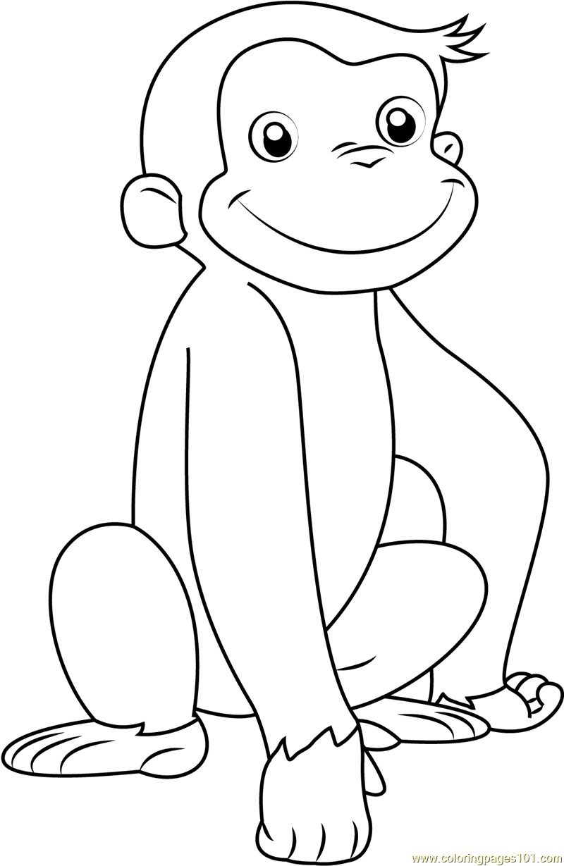 Curious Gorge Coloring Pages
 Curious george coloring pages