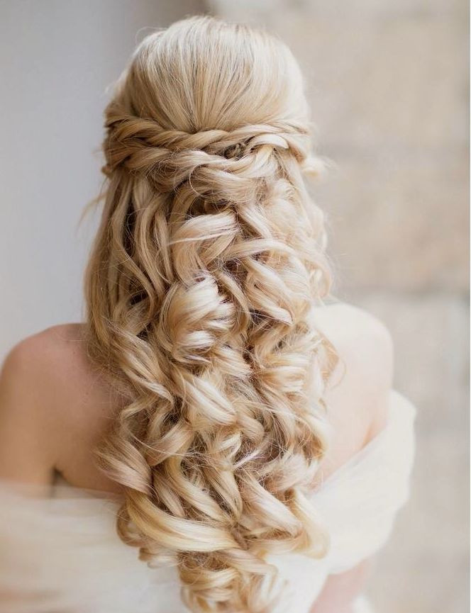 Curled And Braided Hairstyles
 18 Perfect Curly Wedding Hairstyles Pretty Designs