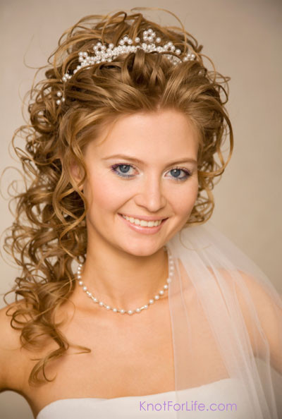 Best ideas about Curly Wedding Hairstyles
. Save or Pin Long Wedding Hairstyles with Veils and Tiaras Knot For Life Now.