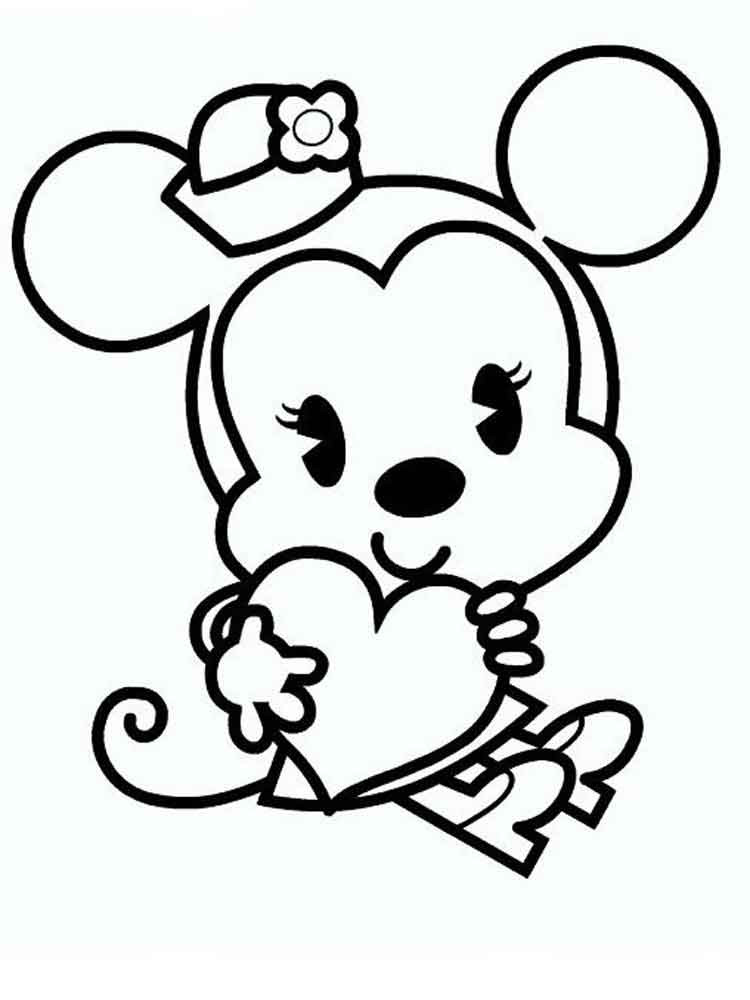 Cut Coloring Pages
 Cute Disney coloring pages Free Printable Cute Disney
