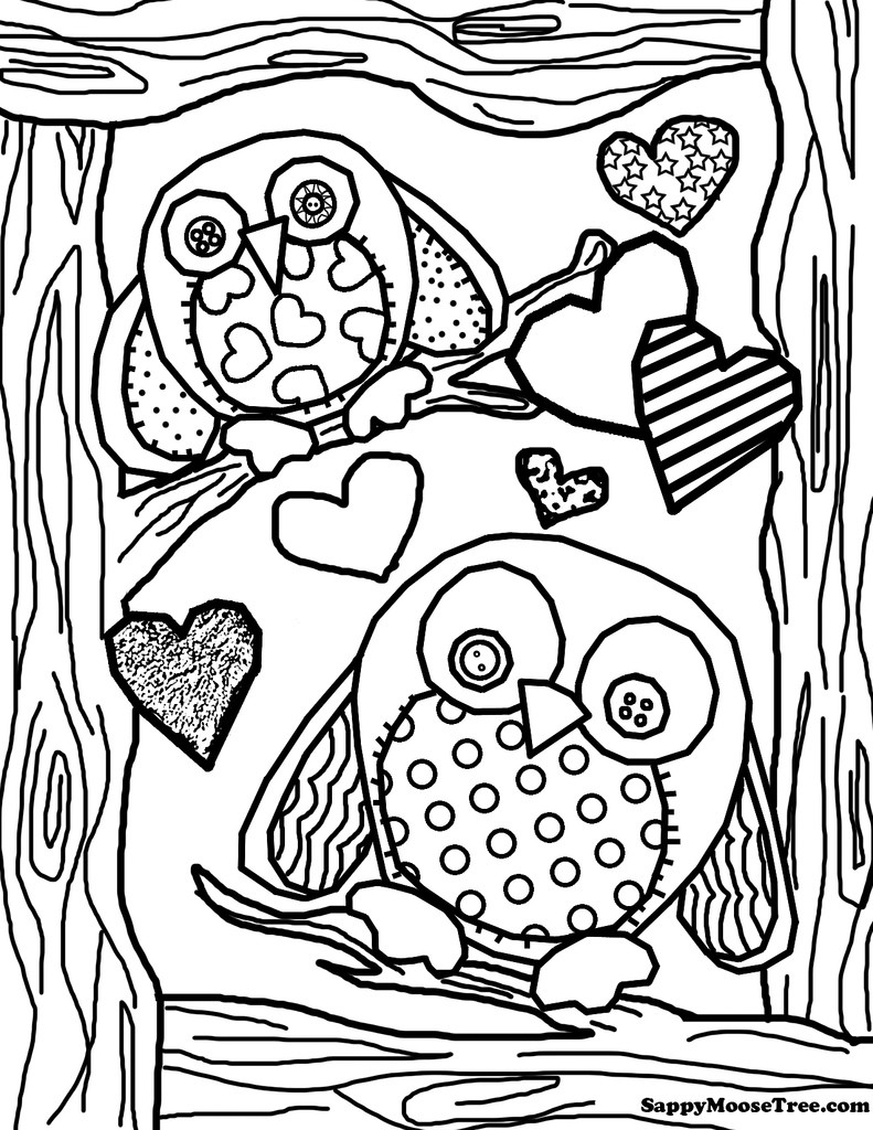 Cute Adult Coloring Pages
 Cute Owl Coloring Pages For Adults Coloring Pages