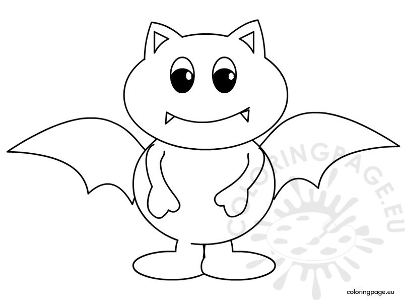 Cute Bat Coloring Pages
 Cute Halloween Bat Coloring Pages