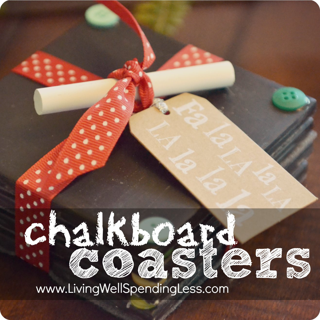 Cute Christmas Gift Ideas
 DiY Chalkboard Coaster Set Homemade Gift Idea