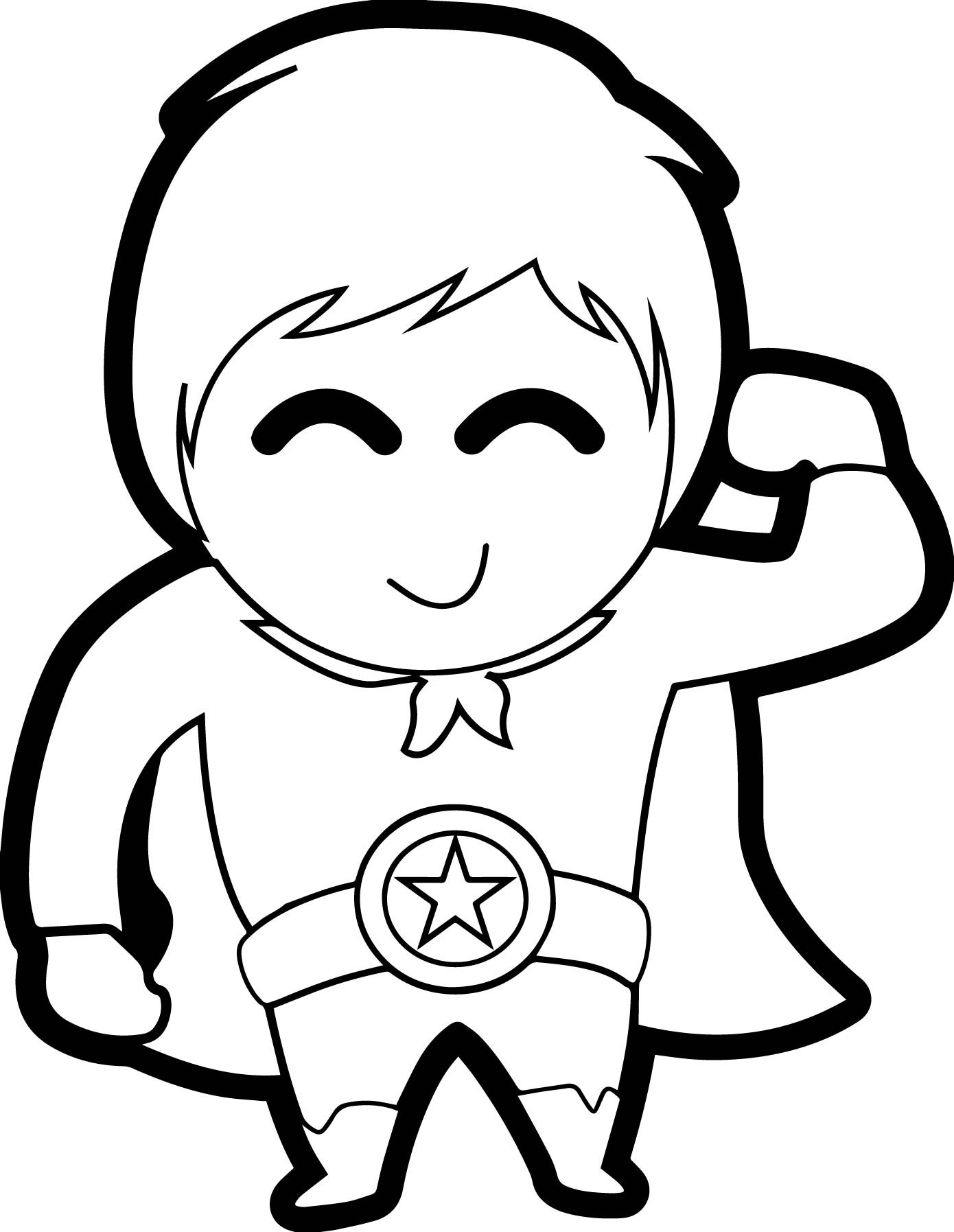 Cute Coloring Pages For Boys
 Cute Boy Heroes Coloring Page