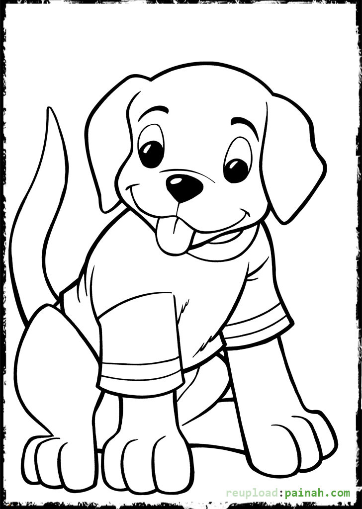 Cute Dog Coloring Pages For Teens
 Cute Puppies Coloring Pages For Kids Dog Litle Pups