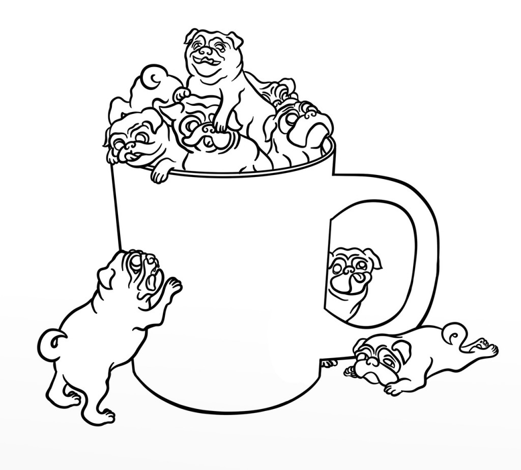 Cute Dog Coloring Pages For Teens
 Pug Coloring Pages Best Coloring Pages For Kids