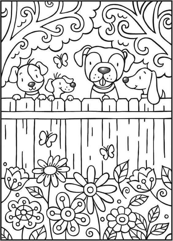 Cute Dog Coloring Pages For Teens
 30 Free Printable Cute Dog Coloring Pages