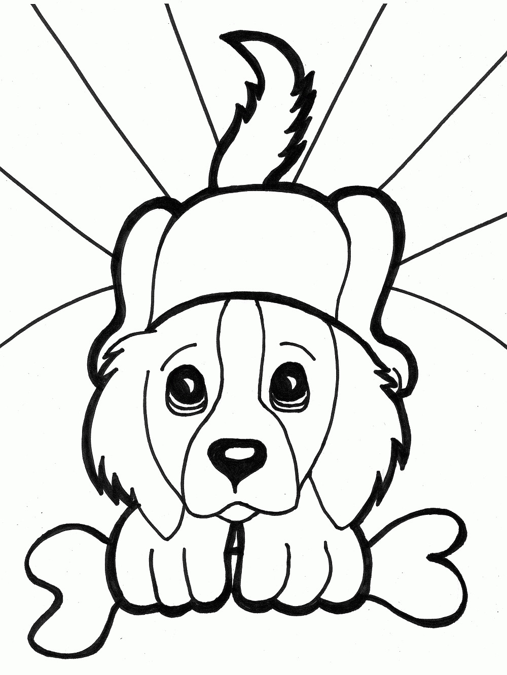 Cute Dog Coloring Pages For Teens
 Caine Planse de colorat si educative
