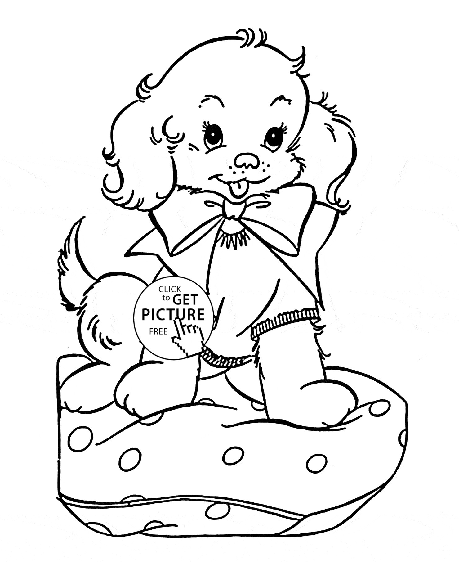 Cute Dog Coloring Pages For Teens
 Cute Puppy coloring page for kids animal coloring pages